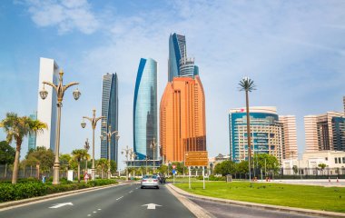 BAE, Abu Dabi - 22 Ağustos 2024: İş ve konut merkezi 