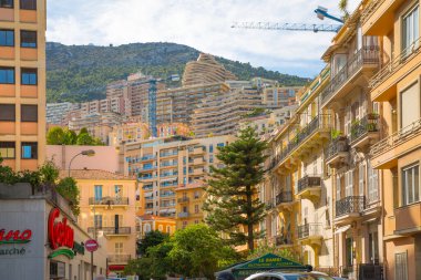 Monaco, Monte Carlo - 19 Eylül 2023: Monte Carlo manzaralı