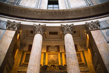 ROME, İTALYA - 8 NİSAN 2024: Pantheon İçişleri