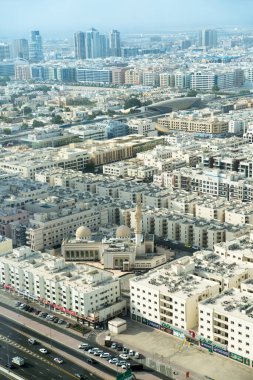 Dubai, BAE - 24 Ağustos 2024: Dubai şehri manzaralı Dubai Creek ve Gold Souk bölgesi 