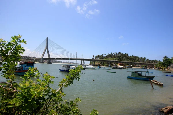 Ilheus Bahia Brazílie Října 2022 Pohled Most Jorge Amado Lanová — Stock fotografie