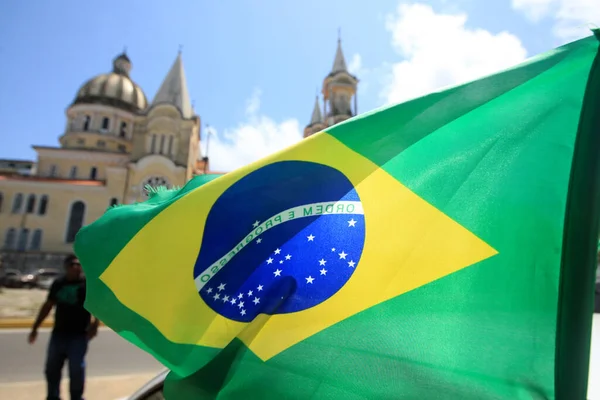 Salvador Bahia Brasil Octubre 2022 Bandera Brasil Ciudad Ilheus —  Fotos de Stock