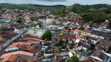 Cachoeira, Bahia, Brezilya - 5 Kasım 2022: Bahia Reconcavo 'daki tarihi Cachoeira şehrinin havadan görünüşü.