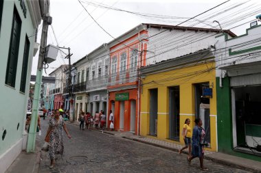 Cachoeira, Bahia, Brezilya - 5 Kasım 2022: Bahia 'nın keşif bölgesindeki tarihi Cachoeira kasabasındaki eski malikâne manzarası.