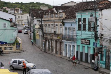 Cachoeira, Bahia, Brezilya - 5 Kasım 2022: Bahia 'nın keşif bölgesindeki tarihi Cachoeira kasabasındaki eski malikâne manzarası.