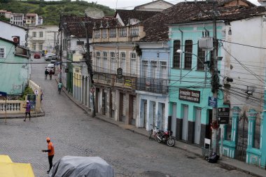 Cachoeira, Bahia, Brezilya - 5 Kasım 2022: Bahia 'nın keşif bölgesindeki tarihi Cachoeira kasabasındaki eski malikâne manzarası.