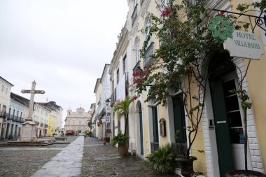 Salvador, Bahia, Brezilya - Kasım 2022: Salvador Tarih Merkezi Pelourinho 'dan Görünüm.