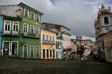 Salvador, Bahia, Brezilya - Kasım 2022: Salvador Tarih Merkezi Pelourinho 'dan Görünüm.