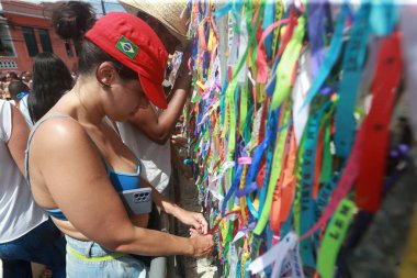 salvador, bahia, brazil - january 12, 2023: Lavagem party at the church of Nosso Senhor do Bonfim in the city of Salvador.