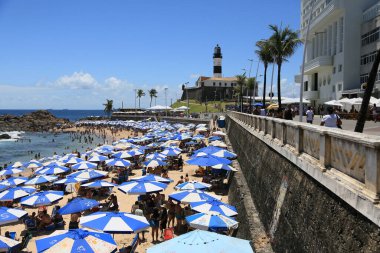 salvador, bahia, brazil - january 15, 2023: view of fort of Santo Antonio, better known as Farol da Barra in the city of Salvador.