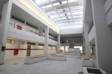 İlheus, Bahia, Brezilya - 7 Ekim 2022: Ilheus şehrinde tam zamanlı bir devlet okulu inşaatı.