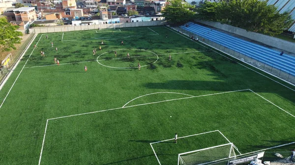 Itabuna Bahia Brasilien Juli 2022 Fußballplatz Mit Kunstrasen Der Stadt — Stockfoto