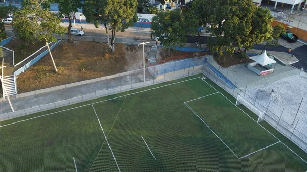 Itabuna Bahia Brasilien Juli 2022 Fußballplatz Mit Kunstrasen Der Stadt — Stockfoto