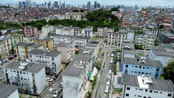 Salvador Bahia Brasil Fevereiro 2023 Vista Edifícios Residenciais Condomínio Habitacional — Fotografia de Stock