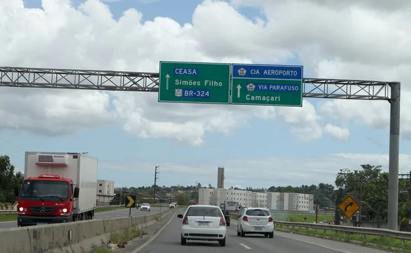 Salvador Bahia Brasil Abril 2023 Tráfego Veículos Parafuso Cidade Salvador — Fotografia de Stock