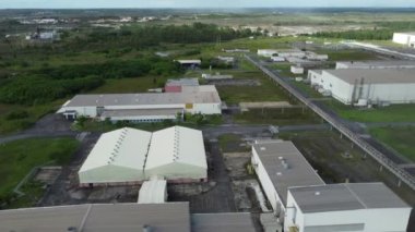 Camacari, Bahia, Brezilya - 13 Nisan 2023: Camacari 'deki Ford fabrikasının hava manzarası. Birim operasyonlarına 2021 yılında son verdi..
