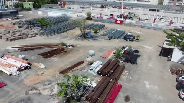 サルバドル バヒア ブラジル 2023年4月13日 サルバドールのパラレラ地域の余分なスーパーマーケットの解体エリアの空中ビュー このサイトはアサイアタカディスタを構築します — ストック動画
