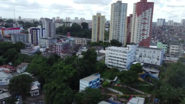 Сальвадор Баия Бразилия Апреля 2023 Года Вид Воздуха Два Дома — стоковое видео