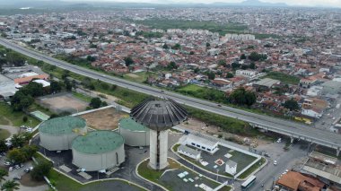 Feira de Santana, Bahia, Brezilya - 23 Nisan 2023: Feira de Santana şehrinin havadan görünüşü