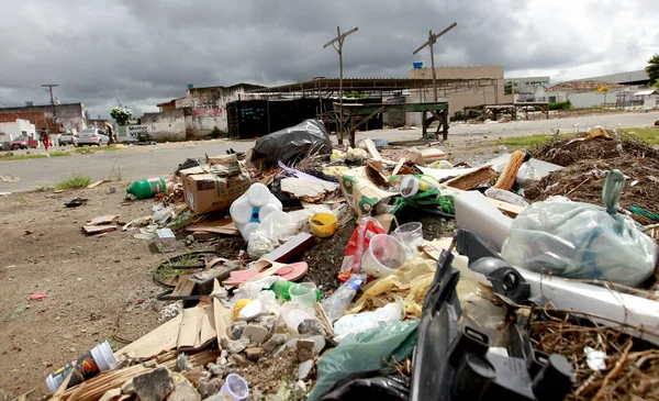 Feira Santana Bahia Brazil April 2023 Garbage Accumulated Street City — Stock Photo, Image