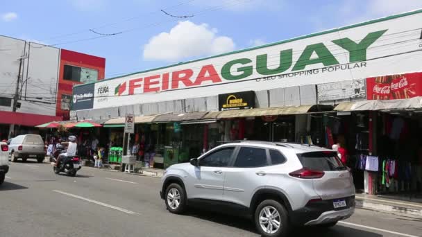 Feira Santana Bahia Brazil April 2023 Торгівля Продуктами Товарами Торговому — стокове відео