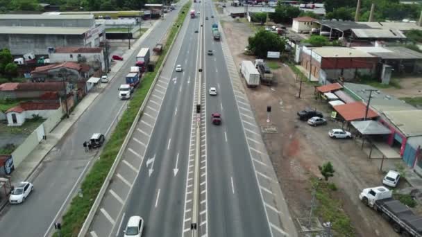 Feira Santana Bahia Brazil April 2023 Aerial View Federal Highway — Stock Video