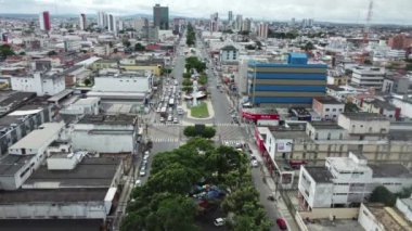 Feira de Santana, Bahia, Brezilya - 23 Nisan 2023: Feira de Santana şehrinin havadan görünüşü.