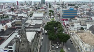 Feira de Santana, Bahia, Brezilya - 23 Nisan 2023: Feira de Santana şehrinin havadan görünüşü.