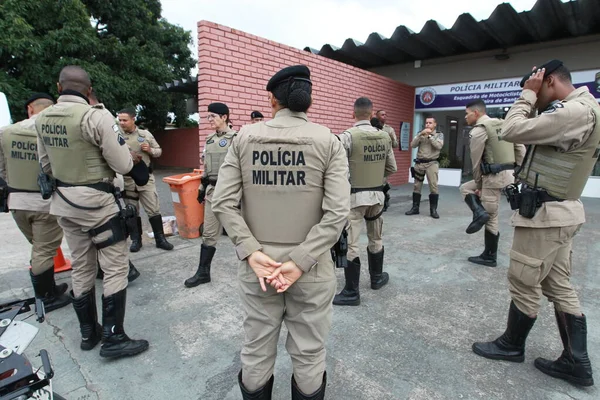 Feira Santana Bahia Brazil Апреля 2023 Офицеры Военной Полиции Баия — стоковое фото