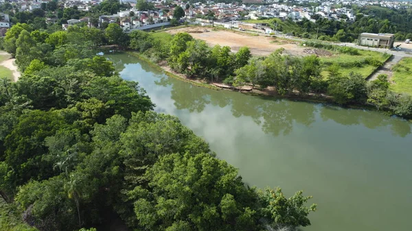 Eunápolis Bahia Brasil Março 2023 Vista Lago Parque Ecológico Cidade — Fotografia de Stock