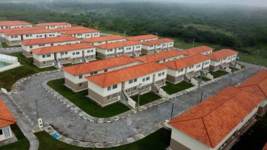Feira de Santana, Bahia, Brezilya - 28 Nisan 2023: Minha Casa, Minha Vida 'nın Feira de Santana kentindeki yerleşim yerinin manzarası.