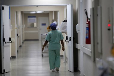 İlheus, Bahia, Brezilya - 24 Mayıs 2022: Güney Bahia 'daki Ilheus şehrindeki Materno-Infantil Hastanesi.