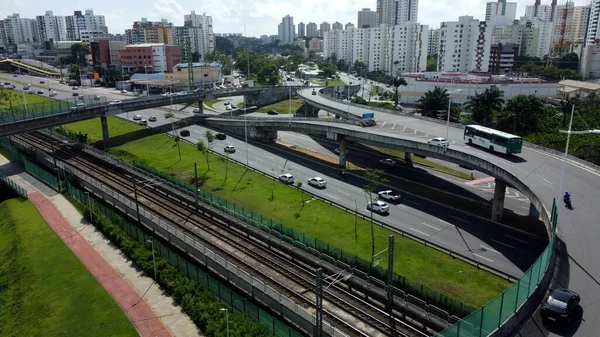 Salvador Bahia Brasil Janeiro 2022 Circulação Veículos Avenida Luiz Viana — Fotografia de Stock