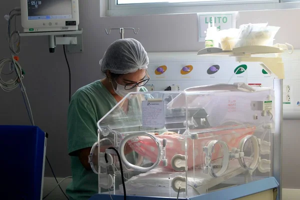 Ilheus Bahia Brazil Мая 2022 Года Медицинский Работник Ребенком Госпитализированным — стоковое фото