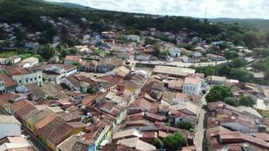 Lencois, Bahia, Brezilya - 30 Nisan 2023: Chapada Diamantina bölgesindeki Lencois kasabasının manzarası.