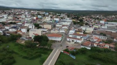 Seabra, Bahia, Brezilya - 30 Nisan 2023: Bahia 'daki Chapada Diamantina bölgesindeki Seabra şehrinin hava manzarası.