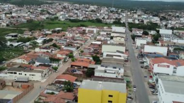 Seabra, Bahia, Brezilya - 30 Nisan 2023: Bahia 'daki Chapada Diamantina bölgesindeki Seabra şehrinin hava manzarası.