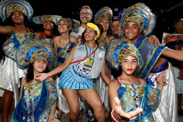 Feira Santana Bahia Brasil Abril 2023 Desfile Bloco Afro Durante — Fotografia de Stock