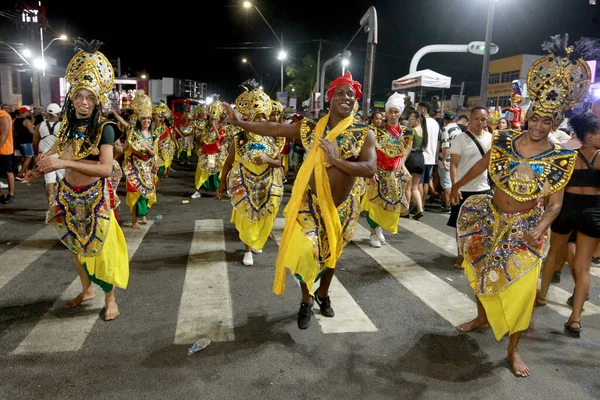 Feira Santana Bahia Brazil Апреля 2023 Года Афро Блочный Парад — стоковое фото
