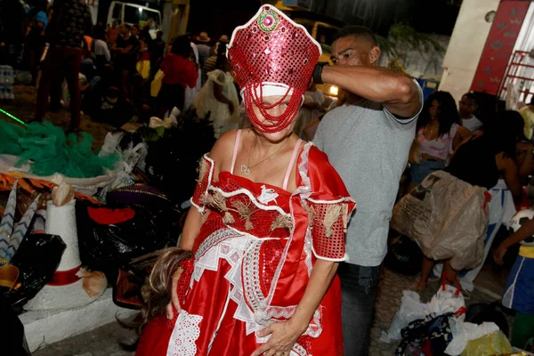 Feira Santana Bahia Brazil Απριλίου 2023 Αφρο Μπλοκ Παρέλαση Κατά — Φωτογραφία Αρχείου