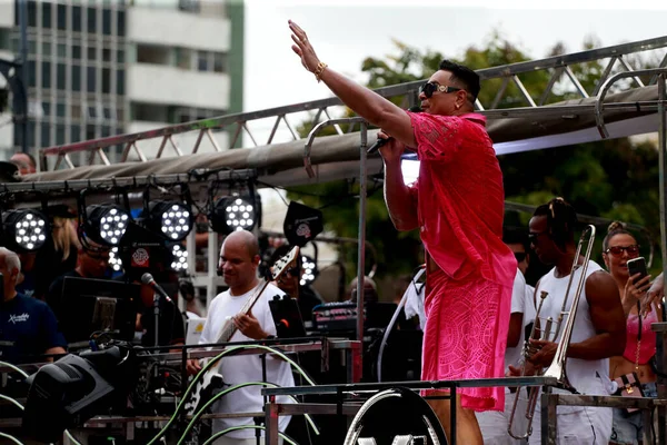 Salvador Bahia Brazil February 2023 Singer Xandy Harminia Seen Singing — Stock Photo, Image