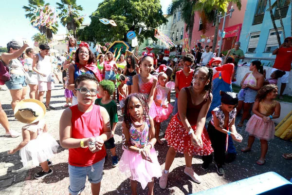 Salvador Bahia Brazil January 2023 Children Have Fun Pelourinho Carnival — Stock Photo, Image