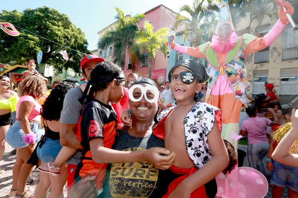 Salvador Bahia Brazylijski Styczeń 2023 Dzieci Bawią Się Pelourinho Podczas — Zdjęcie stockowe