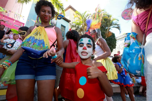 Salvador Bahia Braziliaans Januari 2023 Kinderen Hebben Plezier Pelourinho Tijdens — Stockfoto