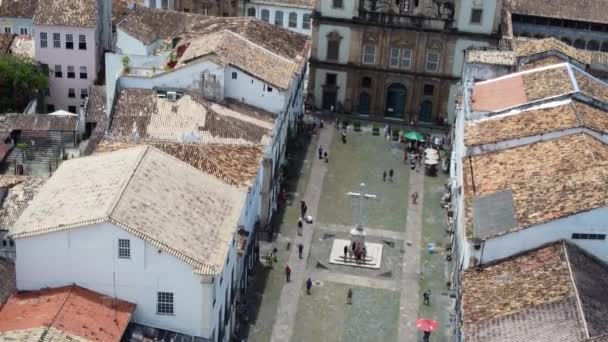 2023年2月1日 萨尔瓦多城市历史中心佩鲁里尼奥的如此法国式教堂的景观 — 图库视频影像
