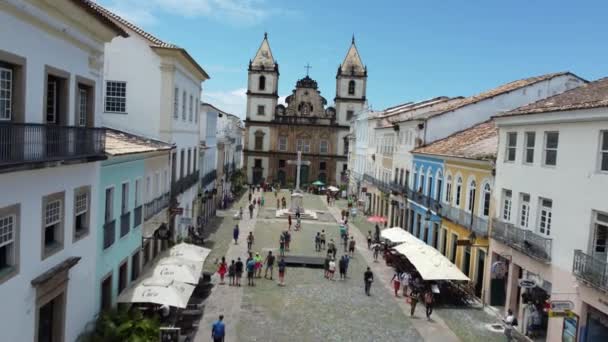 Salvador Bahia Brazil February 2023 View Church Francisco Pelourinho Historic — стокове відео