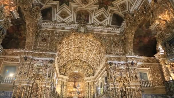 Salvador Bahia Brazylijski Maja 2023 Widok Kościół Klasztor Sao Francisco — Wideo stockowe