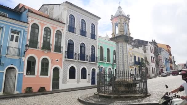 Salvador Bahia Brezilya Mayıs 2023 Salvador Şehrinin Tarihi Merkezinde Santo — Stok video