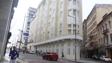 Salvador, Bahia, Brezilya - 8 Mayıs 2023: Rua Şili 'deki Fera Palace Oteli cephesi.