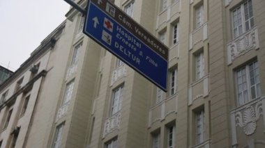 Salvador, Bahia, Brezilya - 8 Mayıs 2023: Rua Şili 'deki Fera Palace Oteli cephesi.